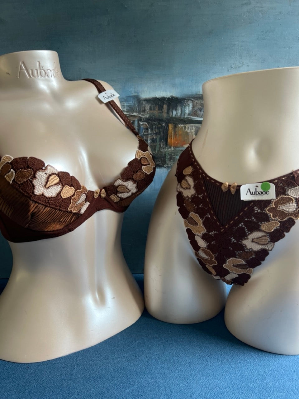 Culotte tanga - MOSAIQUE (marron) - Aubade