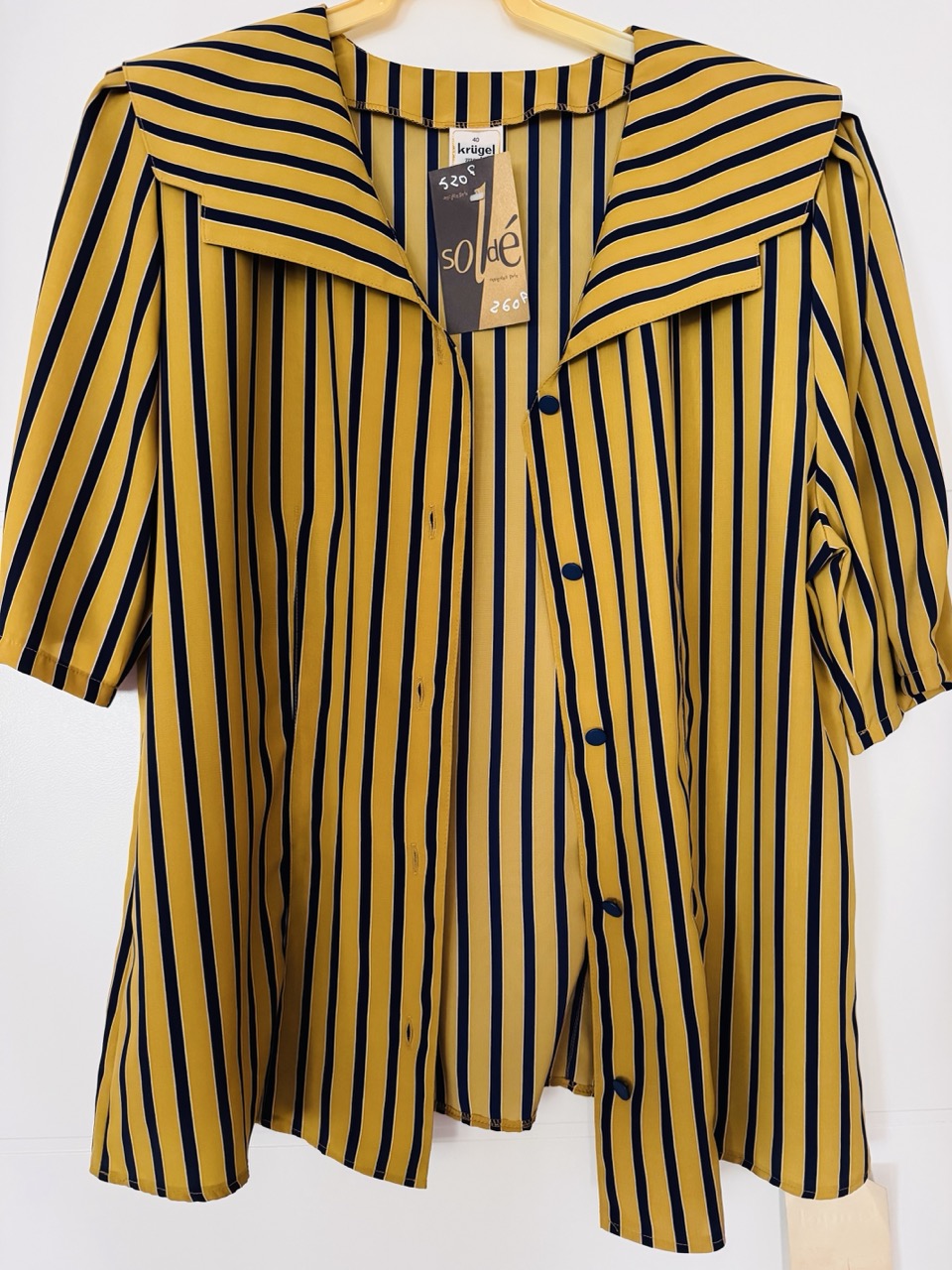 Chemisier style bowling jaune vintage rétro look