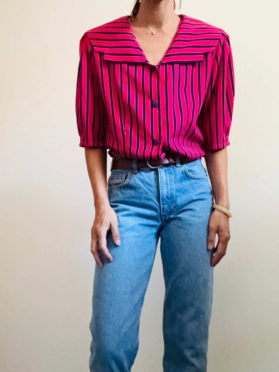 Chemisier style bowling jaune vintage rétro look