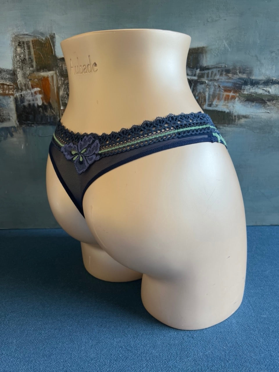 Culotte tanga - ALHAMBRA (bleu) - Aubade