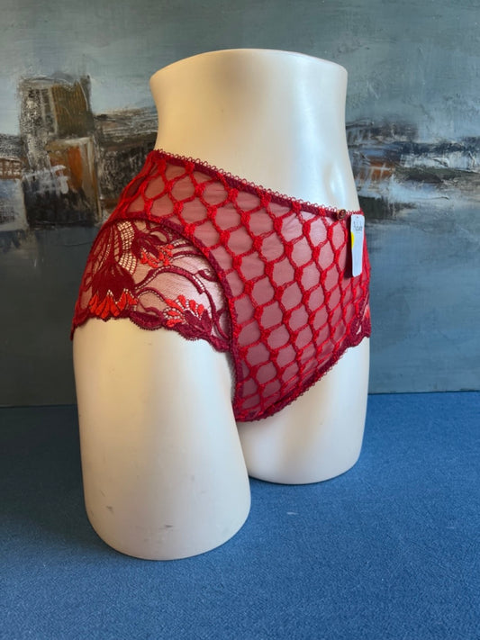 Culotte slipt haut - SORTILEGE (rouge) - Aubade