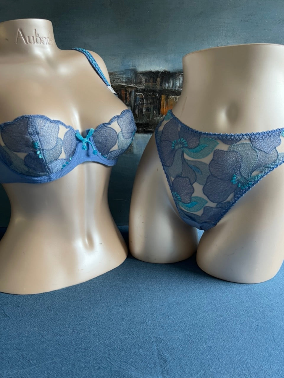 Culotte tanga - CARAIBES (bleu) - Aubade