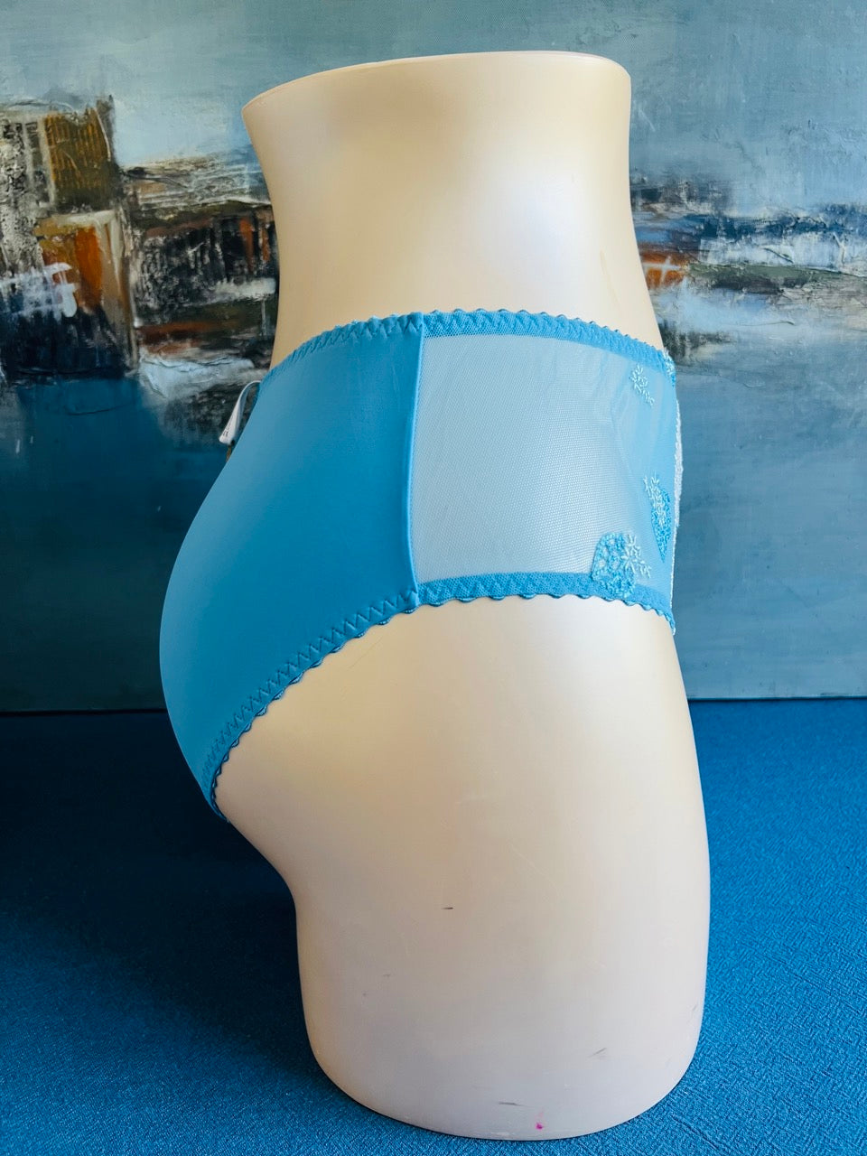 Culotte slip haut bleu - TESS - Louisa Bracq