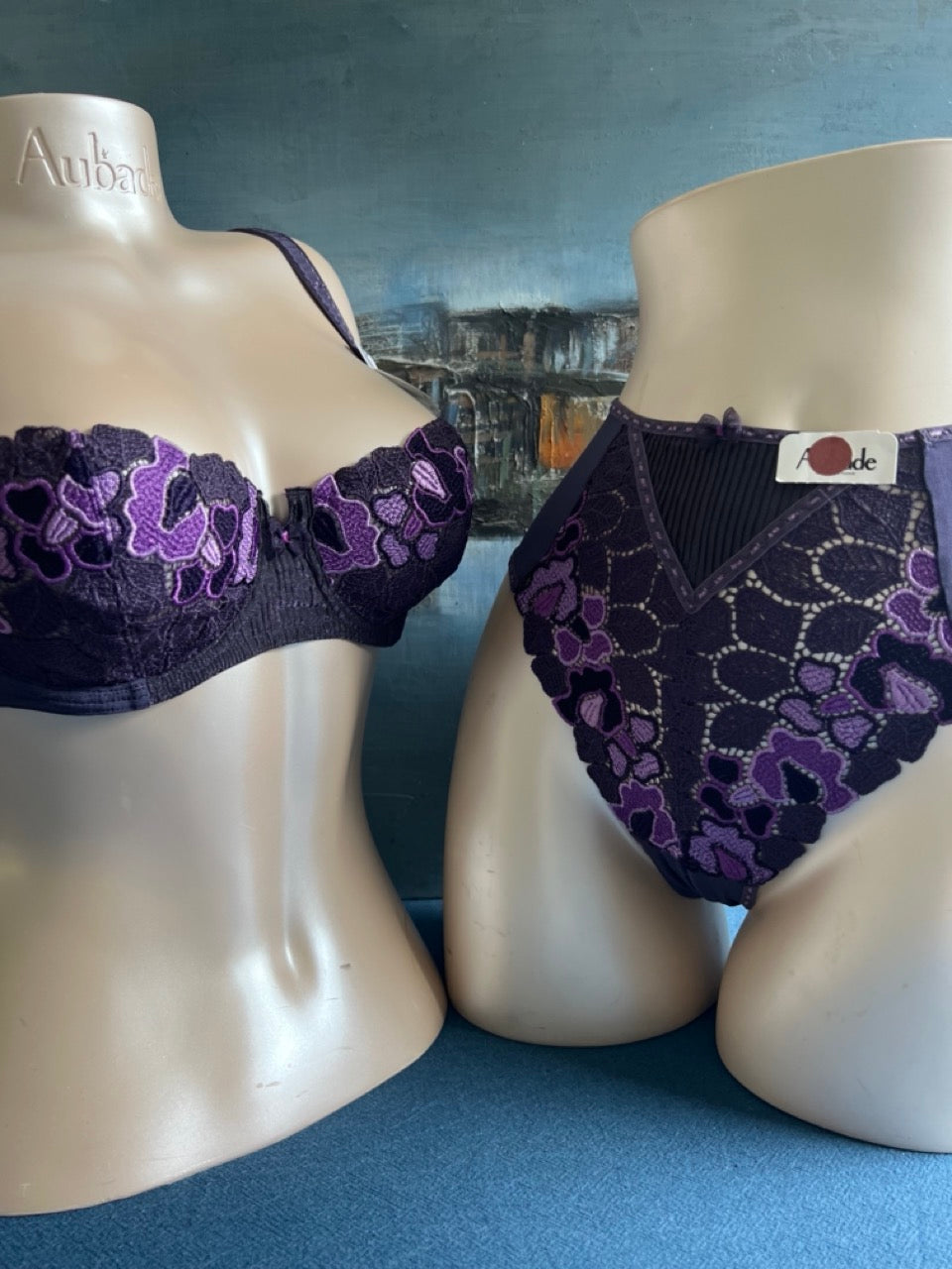 Culotte slip haut - MOSAIQUE (violet) - Aubade