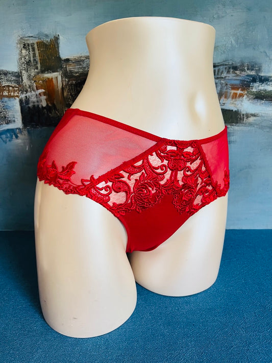 Culotte shorty - SERTI GUIPURE rouge - Lise Charmel