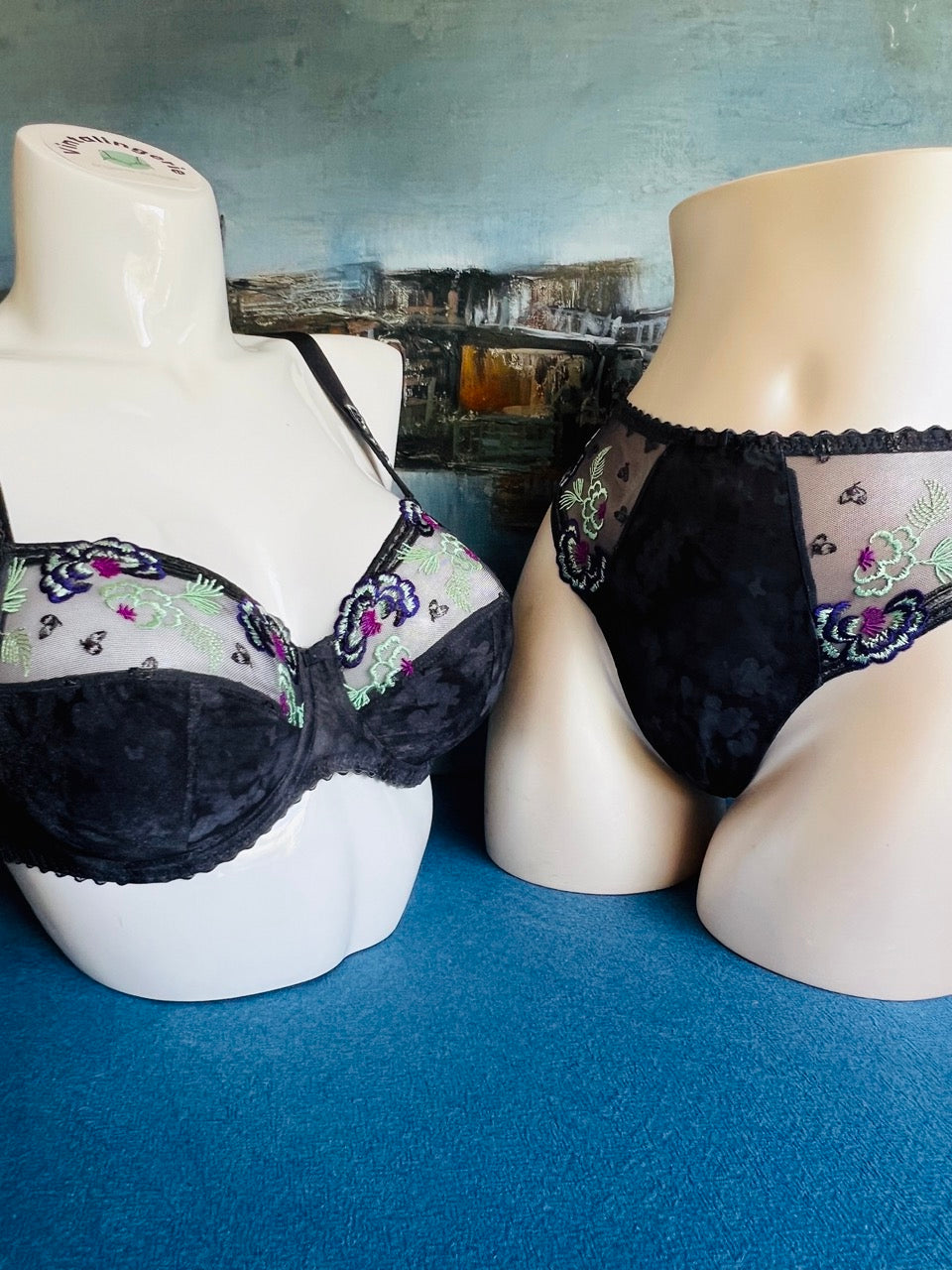 Culotte tanga - MADAME BUTTERFLY (gris) - Prima Donna