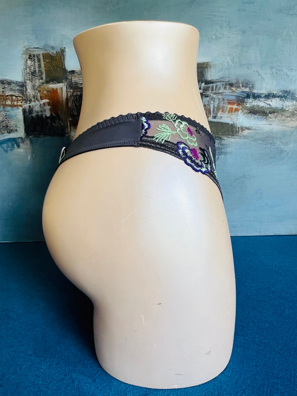 Culotte tanga - MADAME BUTTERFLY (gris) - Prima Donna