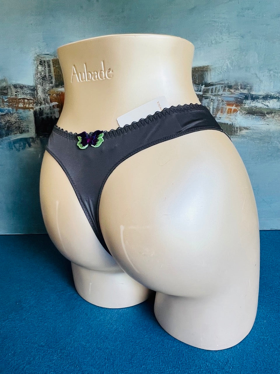 Culotte tanga - MADAME BUTTERFLY (gris) - Prima Donna