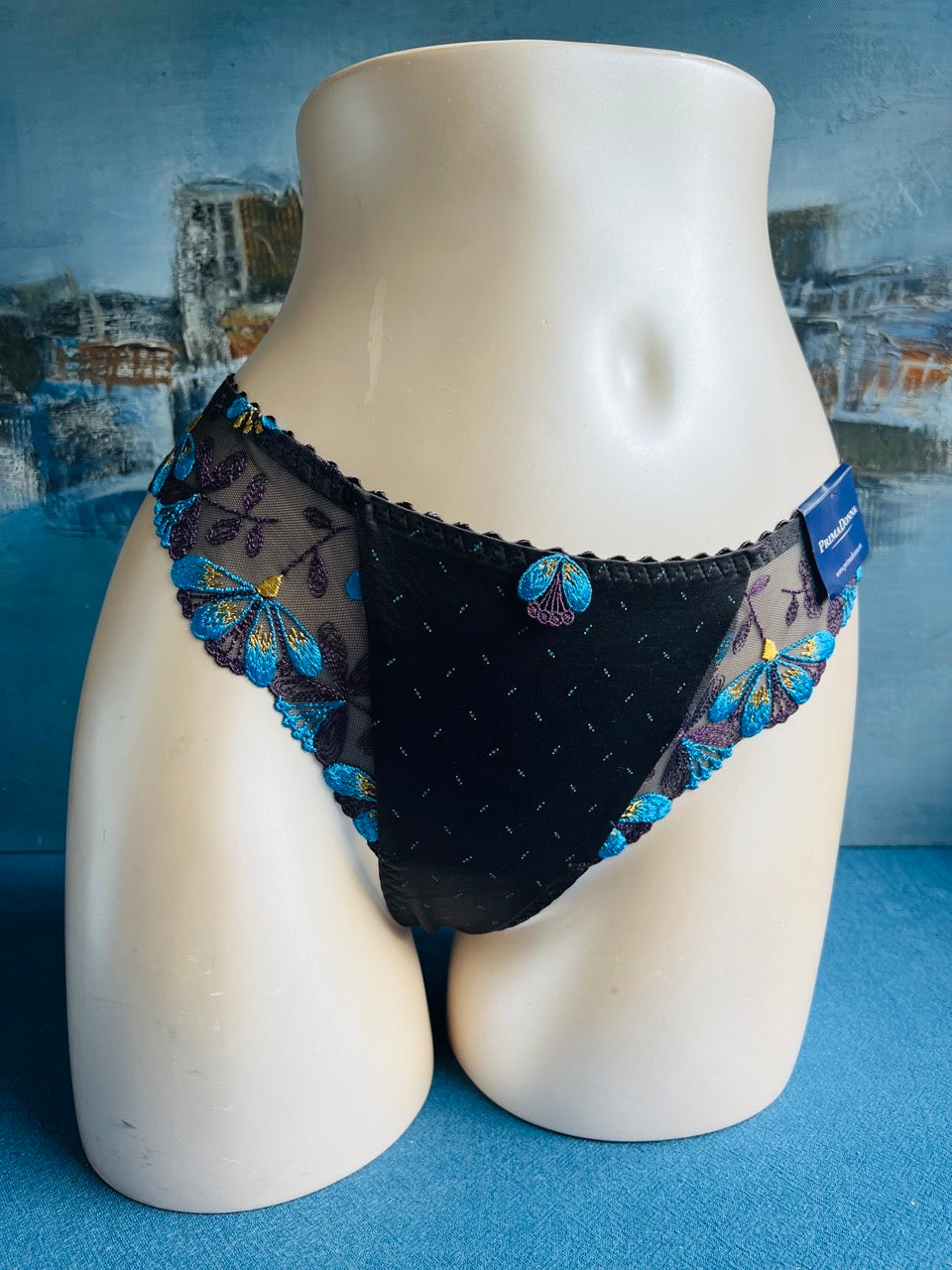 Culotte tanga - BELLEVILLE (bleu) - Prima Donna