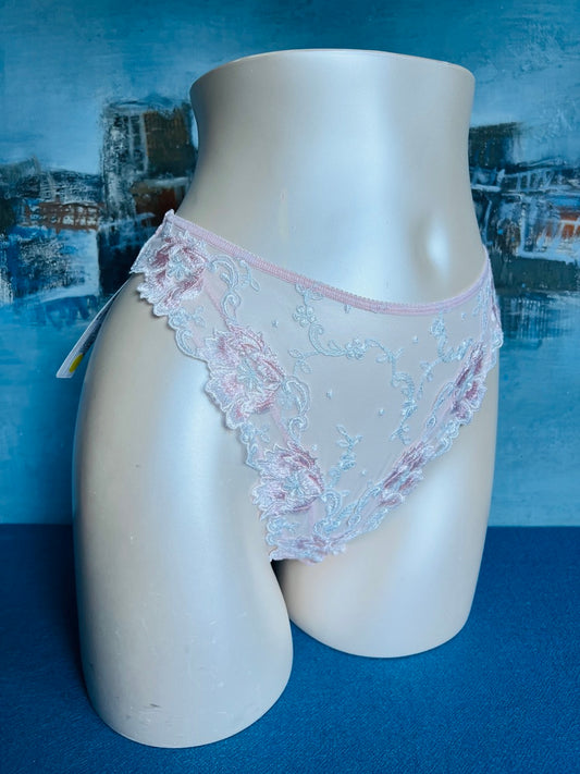 Culotte tanga - MOTS D'AMOUR rose - Lise Charmel