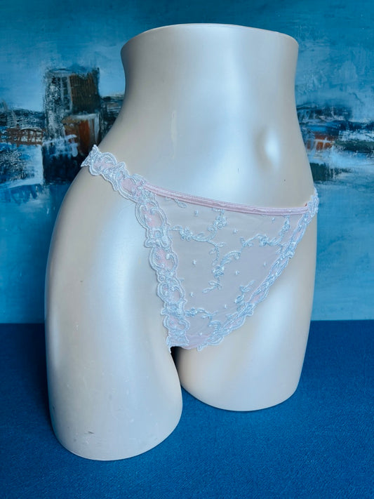 Culotte string - MOTS D'AMOUR rose - Lise Charmel