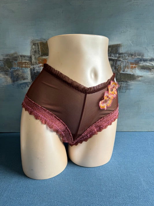 Culotte shorty - SOUFFLE DE FLEUR (marron) - Aubade