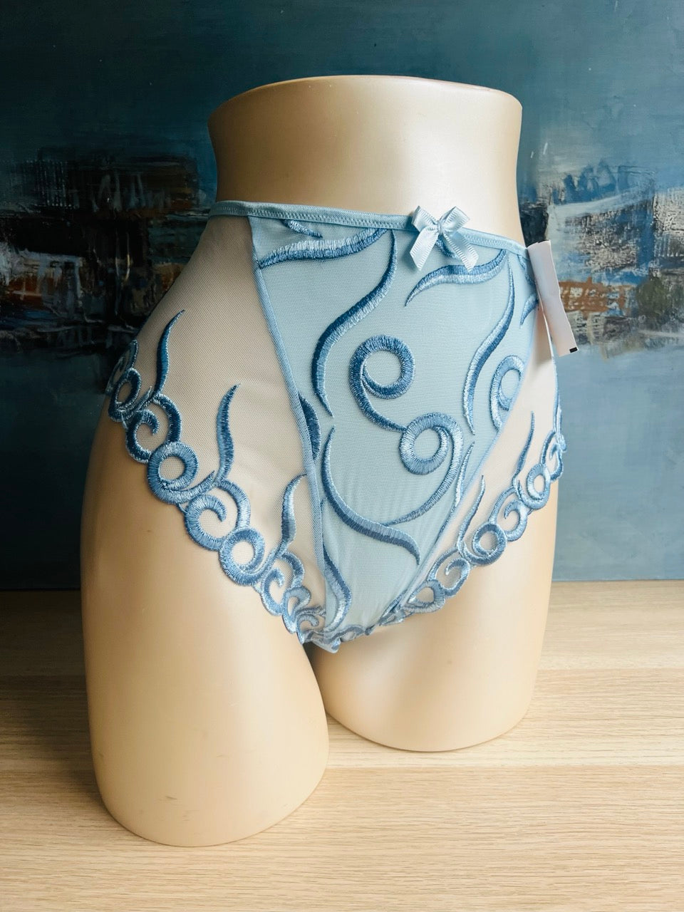 Culotte slip haut - SAMARA (bleu) - Simone Pérèle
