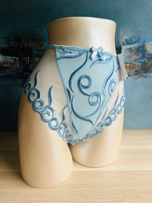 Culotte slip haut - SAMARA (bleu) - Simone Pérèle