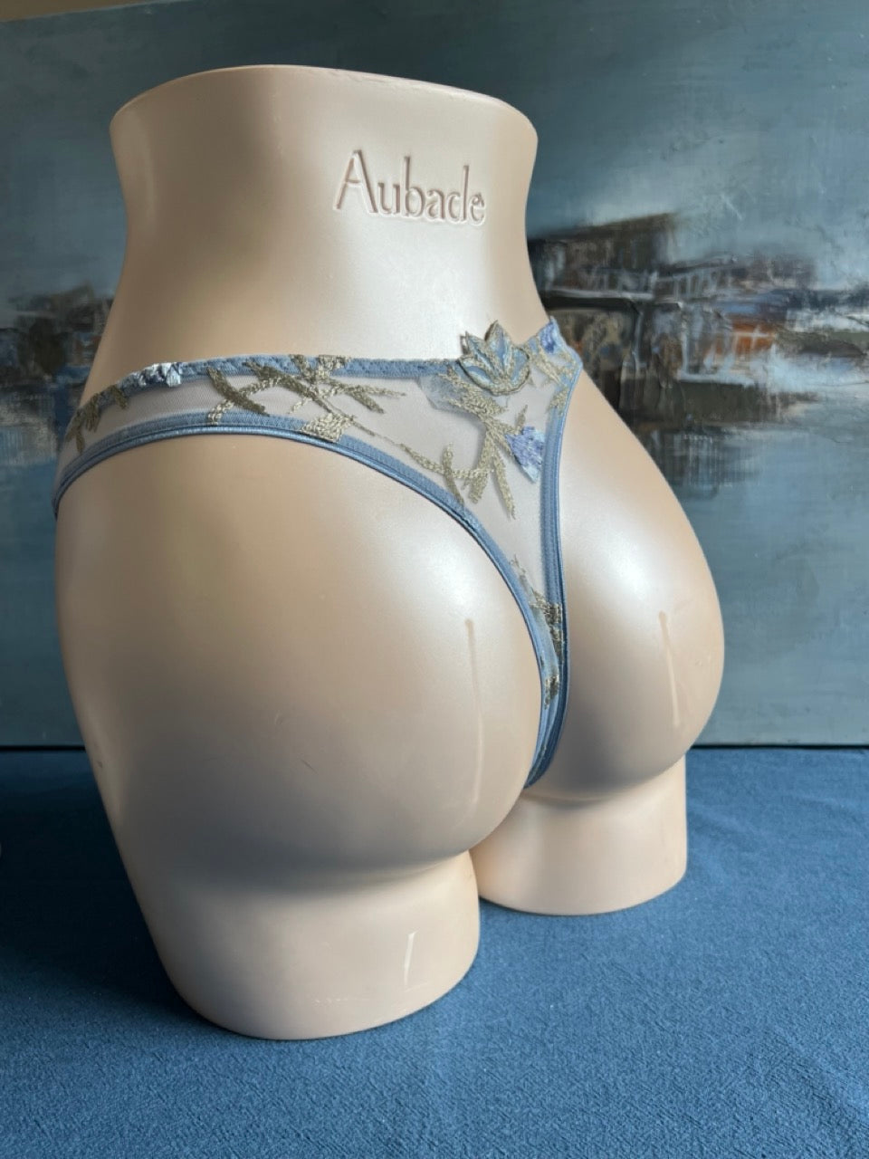 Culotte tanga - REFLET (bleu) - Aubade