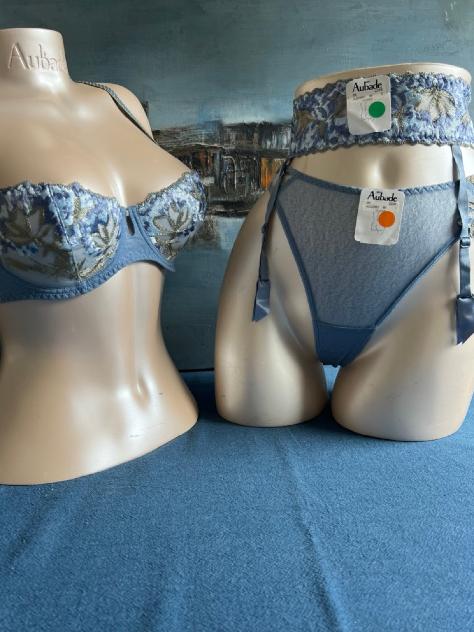 Culotte tanga - REFLET (bleu) - Aubade